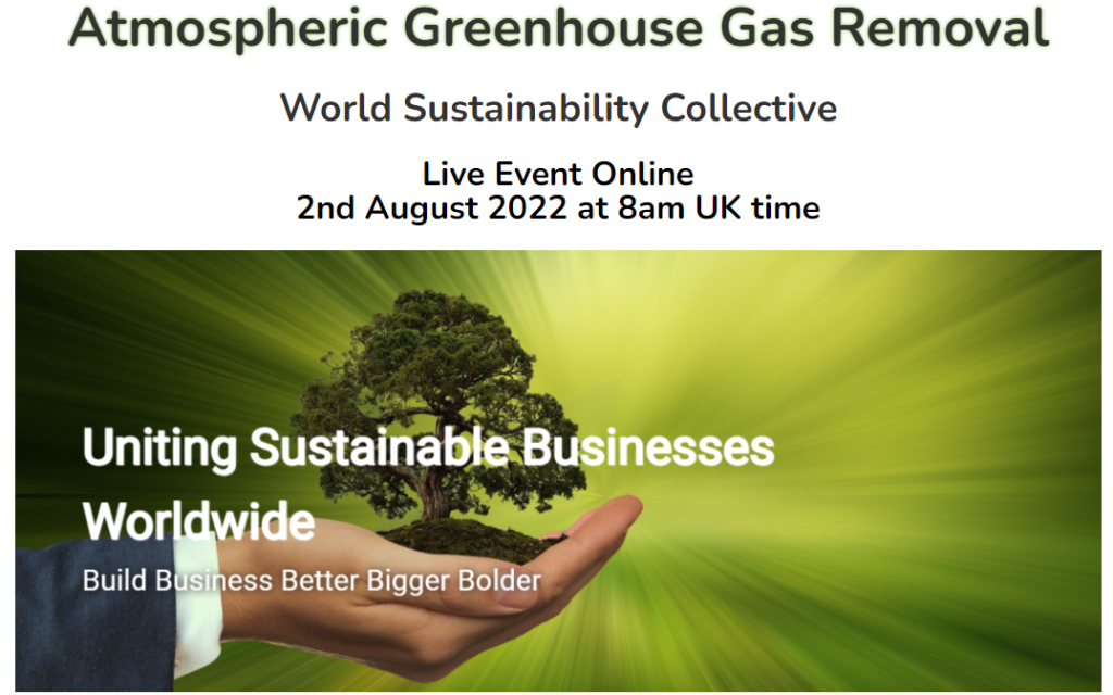 Atmospheric Greenhouse Gas Removal Live Event Online